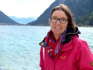 Karin Robertson next to the Achensee.