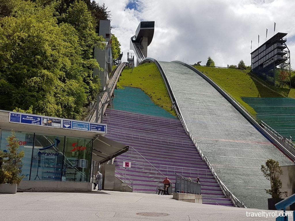 Bergisel ski jump in Innsbruck in Summer.