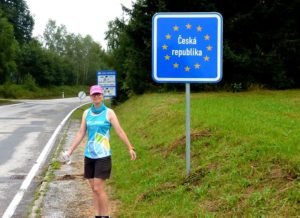 Karin Robertson running in Czech Republic
