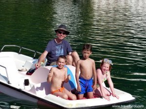 Paddle boat on the Achensee.