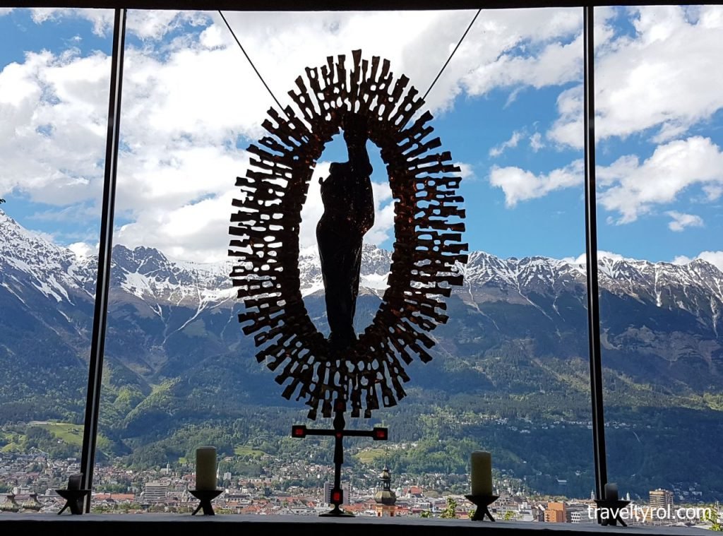 View from Kaiserjägermuseum on the Bergisel in Innsbruck.