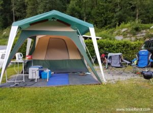 Pitch in Camping Aufenfeld with basic tent.