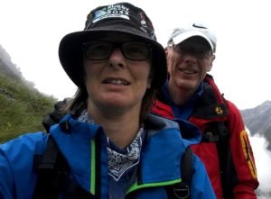Karin Robertson and Ian Calvert on the Stubai Höhenweg.