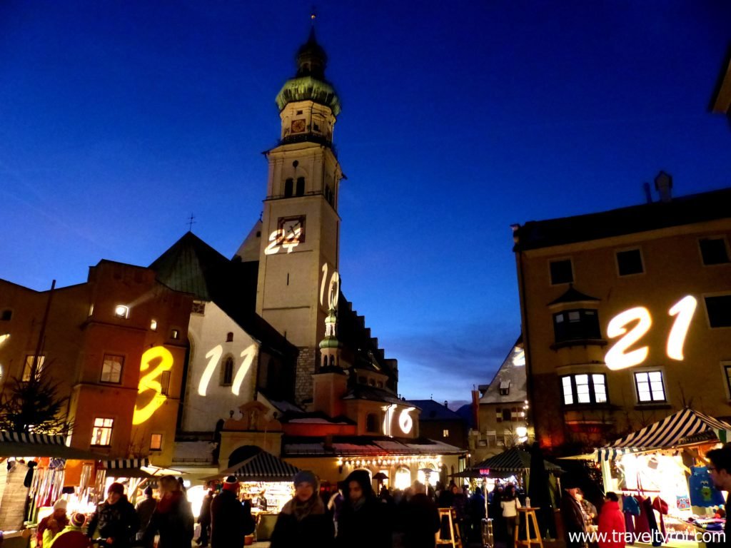 Christmas Market Hall in Tirol in Austria.