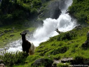 Sulzenau Waterfall in Austria.