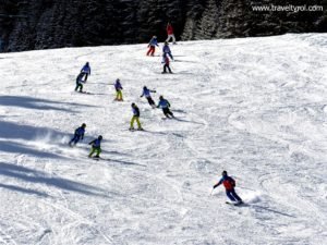 Ski course on Glungezer in Austria.
