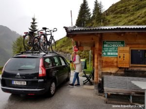 Toll station or mautstelle on the Zillertal High Alpine Road or Höhenstrasse.