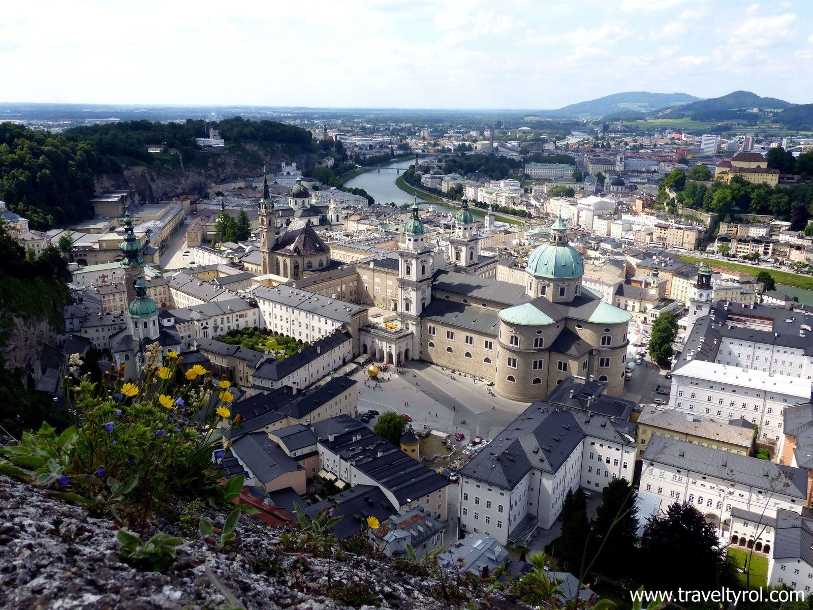 The view over Salzburg from the Hohensalzburg Fortress included in the Salzburg Card.