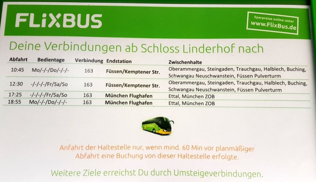 FlixBus to Linderhof
