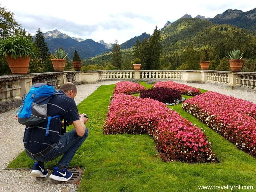 Terrace at Linderhof Palace.