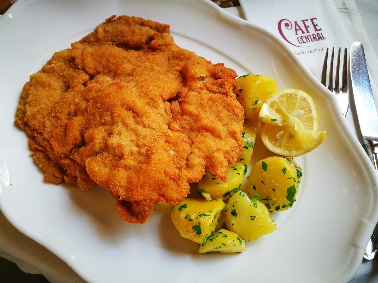 Wiener Schnitzel at Cafe Central Vienna - Travel Tyrol