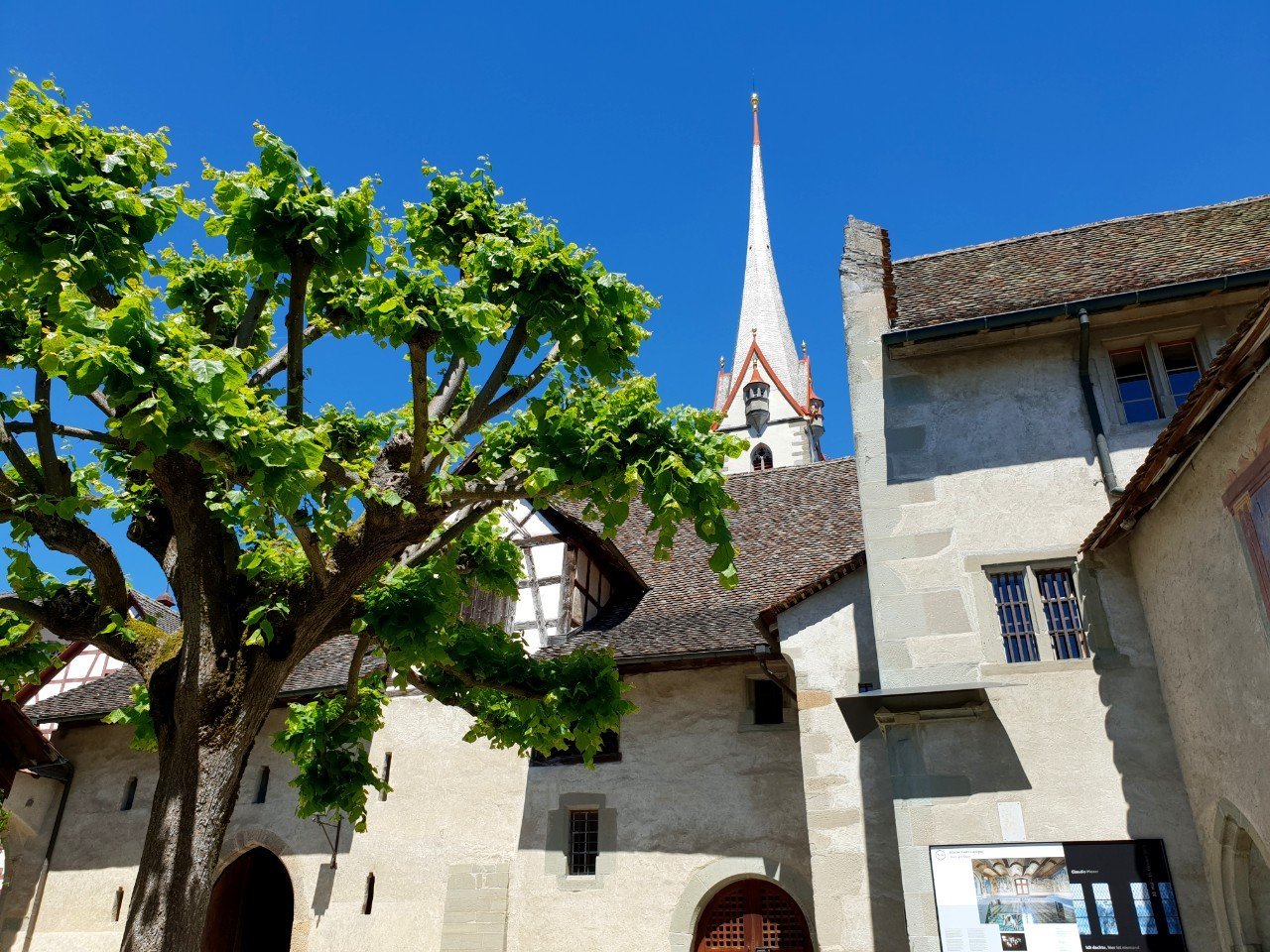 Church and Abbey in Stein am Rhein, Switzerland.