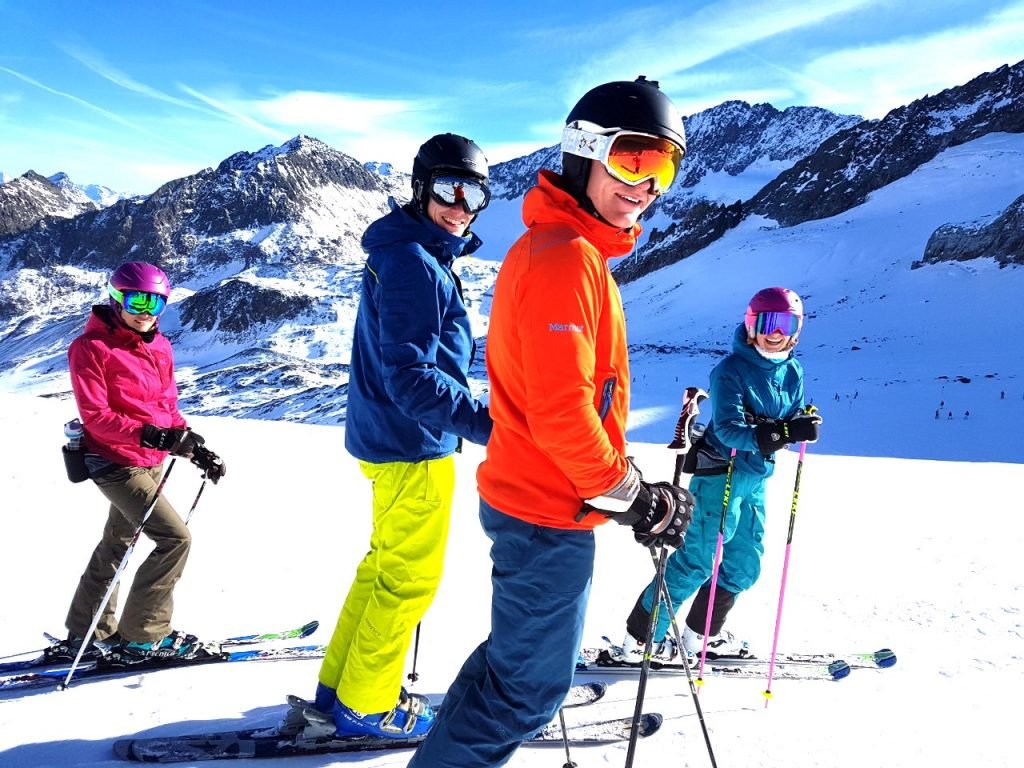 Stubai Glacier skiers.