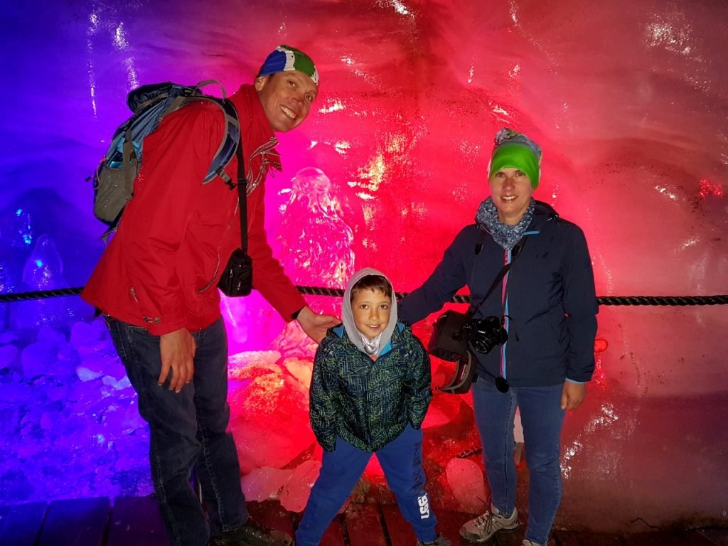 Ice cave in the Stubai Glacier.