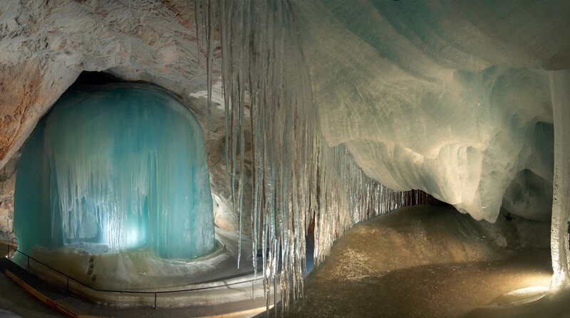 Hymirburg ice formation in Werfen caves.